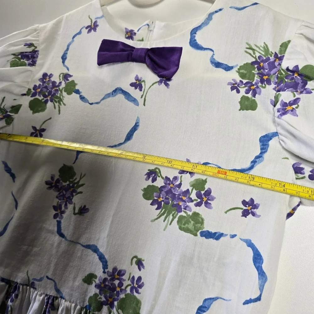 Daisy Kingdom Vintage Handmade Girls Dress Country Garden Bouquet Floral USA